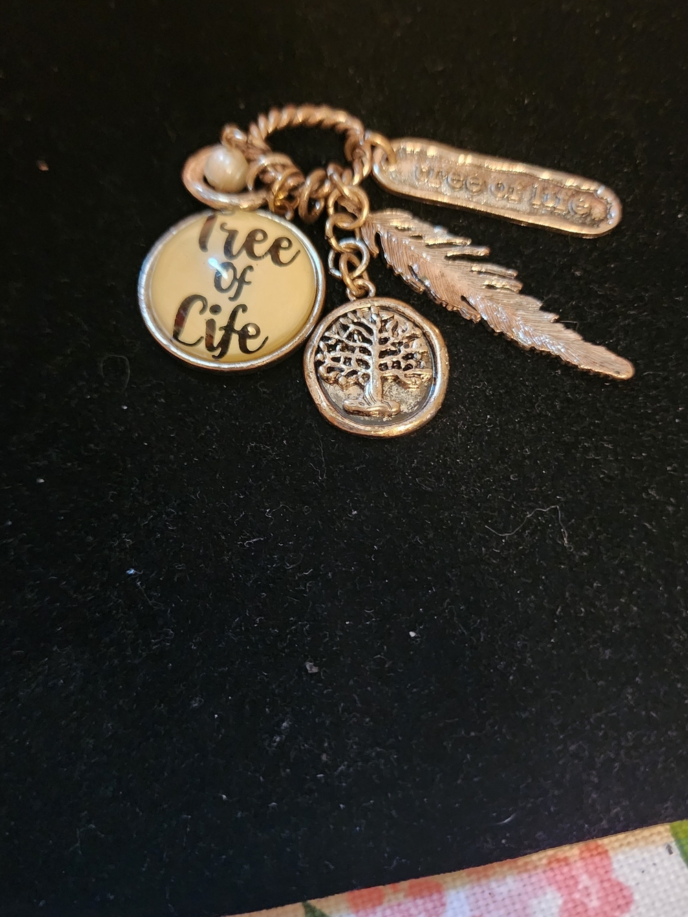 Hobby Lobby Gold Tree of Life Charm Necklace with Cream Accent